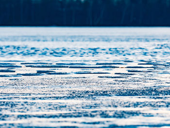 Scenic view of sea during winter