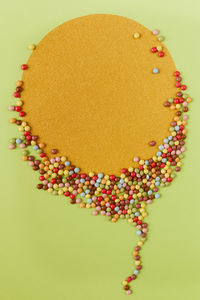 Directly above shot of multi colored candies