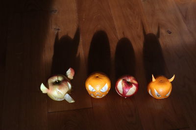 Close-up of fruits on table