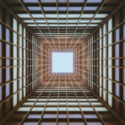 Directly below shot of skylight in building