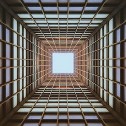 Directly below shot of skylight in building