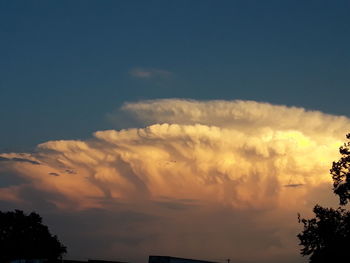 Low angle view of sky during sunset