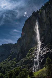 Staubbach waterfall at lauterbrunnen, switzerland