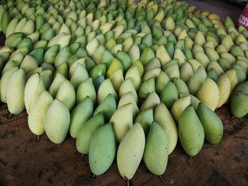 High angle view of fruits for sale at market stall