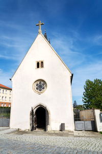 Low angle view of church against sky