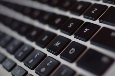 Close-up of computer keyboard