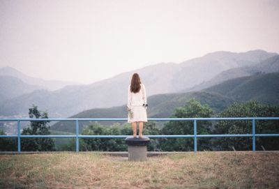 Scenic view of lake and mountains