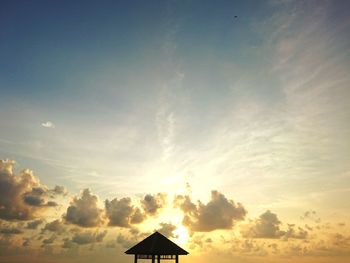 Low angle view of built structure against sky