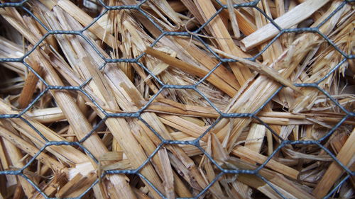 Full frame shot of wooden logs