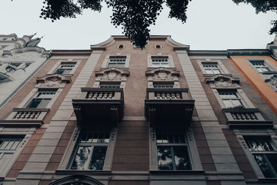 Low angle view of building against clear sky