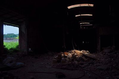 Interior of abandoned building