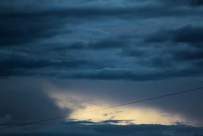 Low angle view of cloudy sky