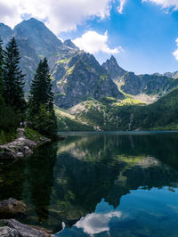 Morskie oko lake in tatra mountains. 