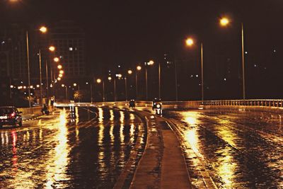City street at night