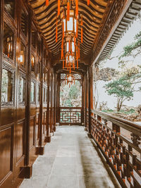 Empty corridor of building