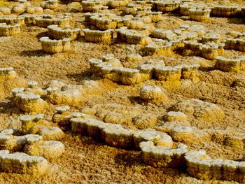 Closeup of rock patterns in one of the hottest places on earth, danakil depression in ethiopia.