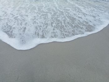 Close-up of wave on beach