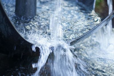 Close-up of frozen water