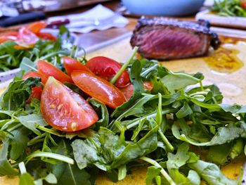 Close-up of salad in plate