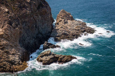 Rocks in sea