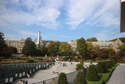 Panoramic view of city against sky