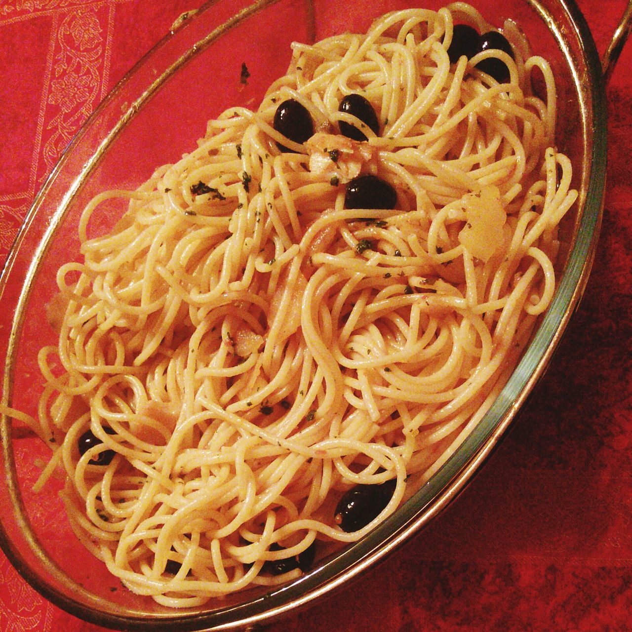 indoors, food and drink, food, freshness, noodles, ready-to-eat, healthy eating, pasta, still life, close-up, plate, bowl, meal, high angle view, serving size, italian food, table, cooked, indulgence, spaghetti