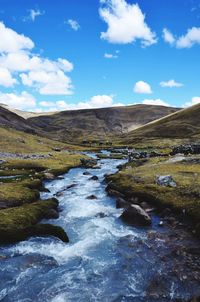 Scenic view of river against sky