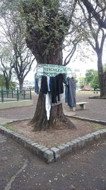 Clothes drying on clothesline against sky