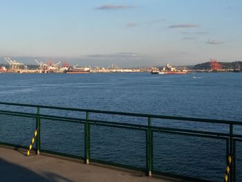 View of pier over sea