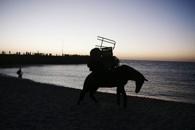 View of sea at sunset