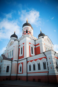 Low angle view of building against sky