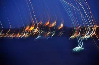 Light trails at night