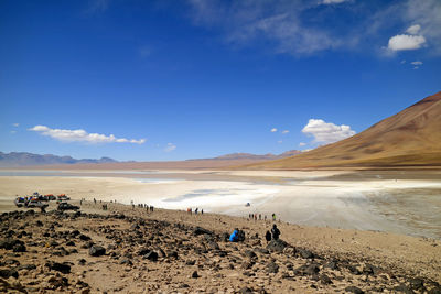 Scenic view of desert against sky