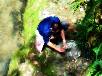 Woman in water