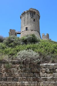 Low angle view of fort against the sky