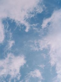 Low angle view of clouds in sky