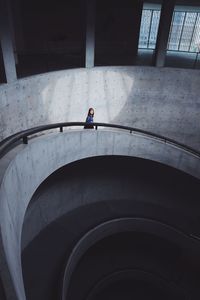 High angle view of bridge