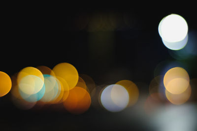 Defocused lights at night