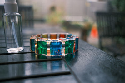 Ashtray at a cafe