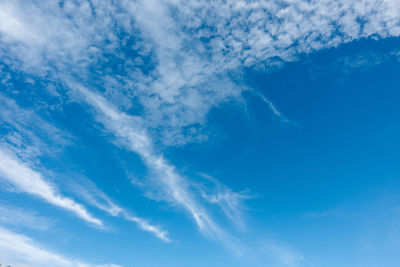 Low angle view of clouds in sky