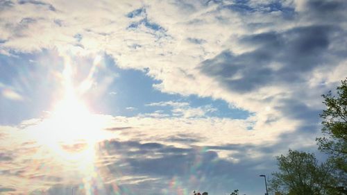 Low angle view of cloudy sky