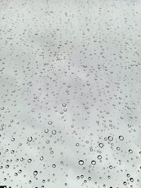 Full frame shot of wet glass window