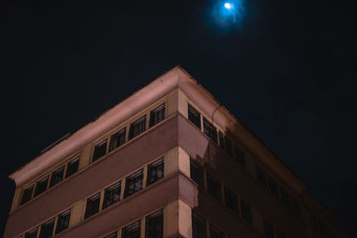 Low angle view of illuminated building