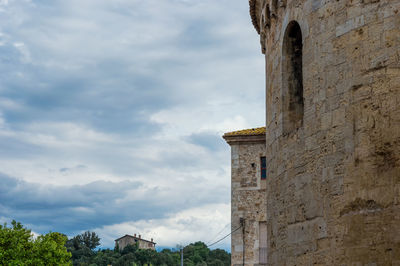 Low angle view of historical building against sky