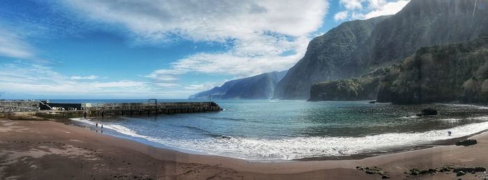 Panoramic view of sea against sky