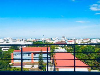 Buildings against blue sky
