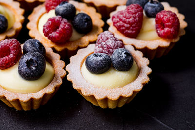 Close-up of cake with strawberries