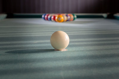 Close-up of ball on table