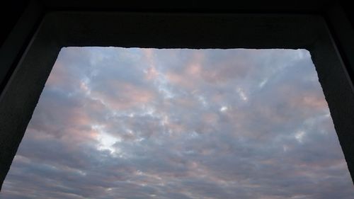 Low angle view of sky during sunset