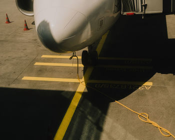 High angle view of airplane